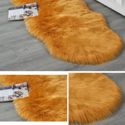 Ultra Soft Faux Sheepskin Fur Rug  Fluffy Area Rugs Chair Couch Cover Fuzzy Rug for Bedroom Bedside Floor Sofa Living Room