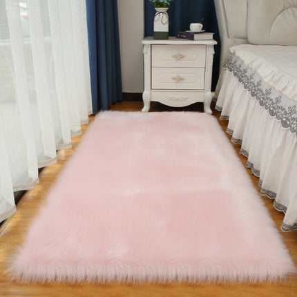 Artificial Hair Rugs Soft Fluffy Rugs Shaggy Rugs Faux Sheepskin Area Floor Rugs Bedroom Living Room Children's Room Decoration