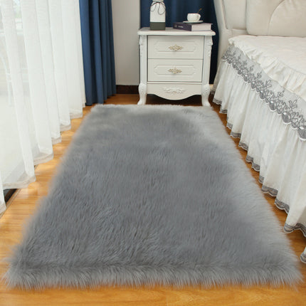 Artificial Hair Rugs Soft Fluffy Rugs Shaggy Rugs Faux Sheepskin Area Floor Rugs Bedroom Living Room Children's Room Decoration