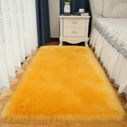 Artificial Hair Rugs Soft Fluffy Rugs Shaggy Rugs Faux Sheepskin Area Floor Rugs Bedroom Living Room Children's Room Decoration