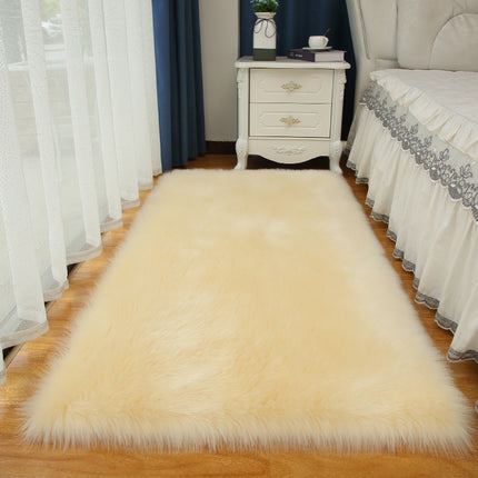 Artificial Hair Rugs Soft Fluffy Rugs Shaggy Rugs Faux Sheepskin Area Floor Rugs Bedroom Living Room Children's Room Decoration