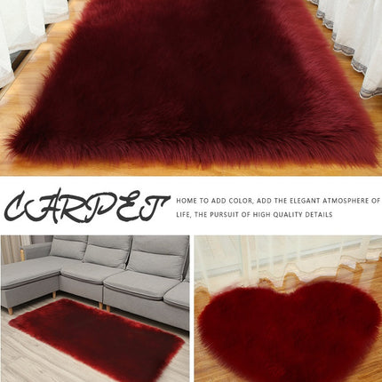 Artificial Hair Rugs Soft Fluffy Rugs Shaggy Rugs Faux Sheepskin Area Floor Rugs Bedroom Living Room Children's Room Decoration