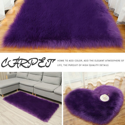 Artificial Hair Rugs Soft Fluffy Rugs Shaggy Rugs Faux Sheepskin Area Floor Rugs Bedroom Living Room Children's Room Decoration