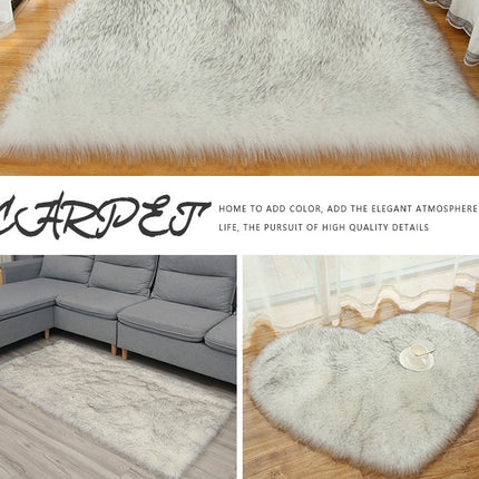 Artificial Hair Rugs Soft Fluffy Rugs Shaggy Rugs Faux Sheepskin Area Floor Rugs Bedroom Living Room Children's Room Decoration