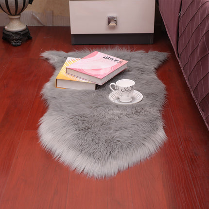 Faux Sheepskin Rugs, Soft Fluffy Faux Chair Cover Hairy Washable Carpet Non Slip Mats for Chair Bed Sofa Floor with Extra Long Wool