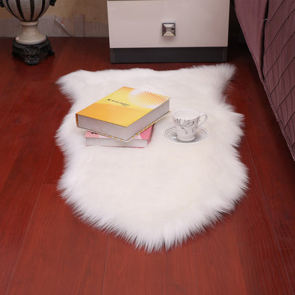 Faux Sheepskin Rugs, Soft Fluffy Faux Chair Cover Hairy Washable Carpet Non Slip Mats for Chair Bed Sofa Floor with Extra Long Wool