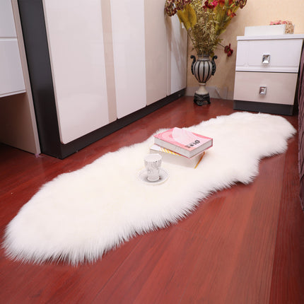 Faux Sheepskin Rugs, Soft Fluffy Faux Chair Cover Hairy Washable Carpet Non Slip Mats for Chair Bed Sofa Floor with Extra Long Wool