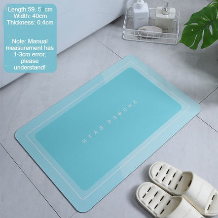 Diatomite Bath rug mat, absorbent diatomite bathroom mats Anti-slip bathroom floor mat, for kitchen bedroom bathroom decor