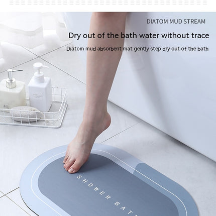 Diatomite Bath rug mat, absorbent diatomite bathroom mats Anti-slip bathroom floor mat, for kitchen bedroom bathroom decor