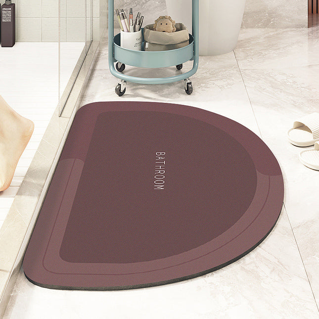 Non-slip quick drying bath mats, super absorbent bathroom rugs, washable oval-rectangular floor bath mat rug