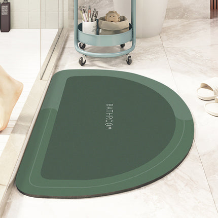 Non-slip quick drying bath mats, super absorbent bathroom rugs, washable oval-rectangular floor bath mat rug