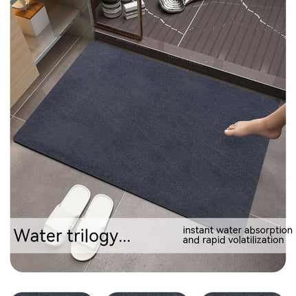 Diatomaceous earth bath mats - bathroom non-slip washable bath mat, absorbent fast drying durable diatomaceous earth bathroom rugs