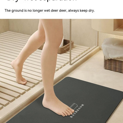 Bath Mats Rugs-Rubber Non-Slip Quick Drying Super Absorbent Thin Bathroom Rugs Washable Bathroom Floor Mats