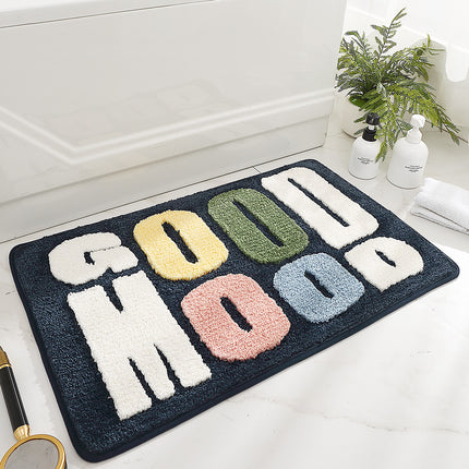 Bath Mat Rug, Super Absorbent Floor Mat, Non-Slip Bathroom Doorway Rug, Soft and Comfortable, Shower Rug with Rubber Backing