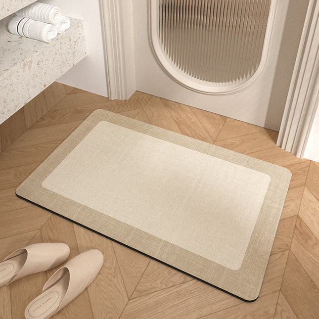 Quick dry bathroom floor mat, absorbent household bath mats, rubber non-slip bottom, easy to clean, easy bathroom rugs