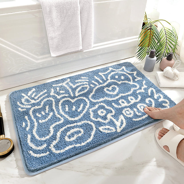 Non-slip Plush Bathroom Rug Bathroom Mats Super absorbent, soft shower, suitable for living room, kitchen, bedroom