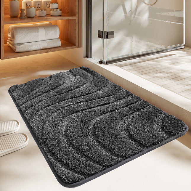 Bathroom floor mats, non-slip bathroom rugs, absorbent machine washable bath mats, durable mats for home decor