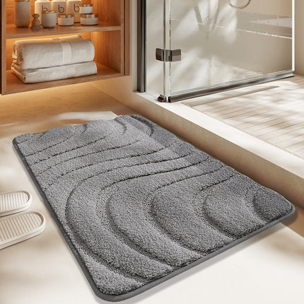 Bathroom floor mats, non-slip bathroom rugs, absorbent machine washable bath mats, durable mats for home decor