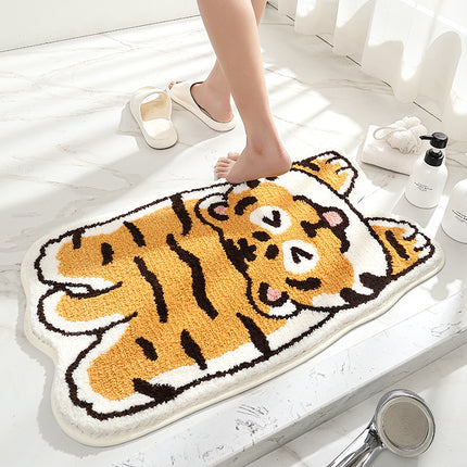 Half Round Bath Mats, Entrance Carpet Cartoon Doormat, Half Round Cute Entrance Welcome Mat, Half Round Non-Slip Rug