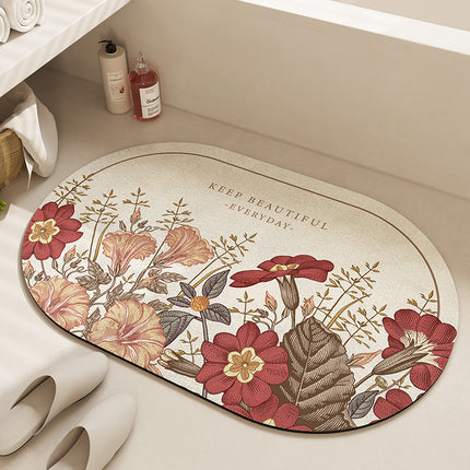 Bathroom Mat Anti-slip Bathmats Tech Velvet Bath Rugs Indoor & Outdoor Water Absorbent Mats Tech Velvet Floor Mats