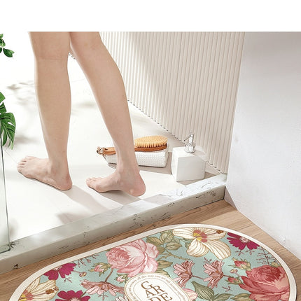 Bathroom Mat Anti-slip Bathmats Tech Velvet Bath Rugs Indoor & Outdoor Water Absorbent Mats Tech Velvet Floor Mats