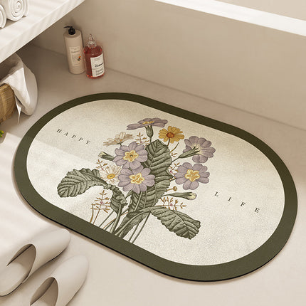 Bathroom Mat Anti-slip Bathmats Tech Velvet Bath Rugs Indoor & Outdoor Water Absorbent Mats Tech Velvet Floor Mats