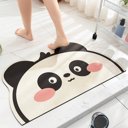 Cute Cartoon Bathroom Rugs Entrance Non-slip Bath Mat, Home Bathroom Absorbent Floor Mat, Toilet Quick Dry Mat, Bathroom Shower Mat