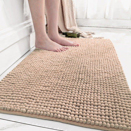 Chenille Bath Mat, Bathroom Rug Non-Slip Absorbent Shower Mat, Machine Washable Toilet Mat Soft Plush Bathroom Rugs Bathroom Floor Mats