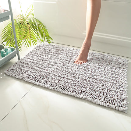 Chenille Bath Mat, Bathroom Rug Non-Slip Absorbent Shower Mat, Machine Washable Toilet Mat Soft Plush Bathroom Rugs Bathroom Floor Mats