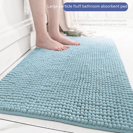 Chenille Bath Mat, Bathroom Rug Non-Slip Absorbent Shower Mat, Machine Washable Toilet Mat Soft Plush Bathroom Rugs Bathroom Floor Mats