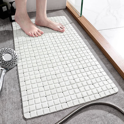 Bath mat with suction cups Small square shower mat Anti-mold and non-slip bathroom mat rug with drainage holes Machine washable