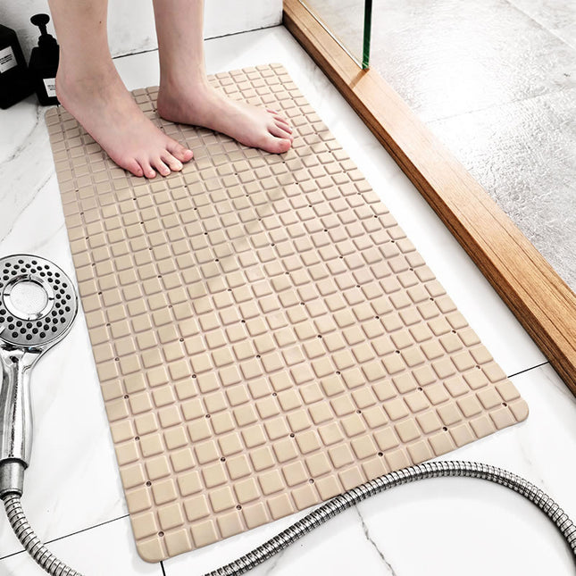 Bath mat with suction cups Small square shower mat Anti-mold and non-slip bathroom mat rug with drainage holes Machine washable