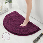 Chenille Plum Purple TPR Bottom - Half Round