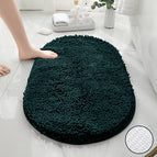 Chenille Dark Green TPR Bottom - Oval