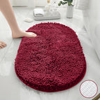 Chenille Dark Red TPR Bottom - Oval