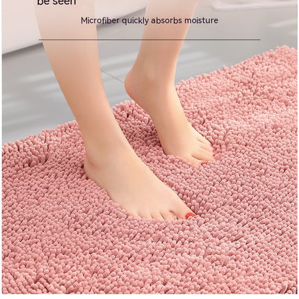 Chenille Bath Rug Shower Mat - Absorbent Microfiber Rugs Mats for Bathroom Floors and Tubs