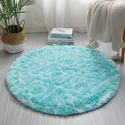 Tie Dye Round Rugs Super Soft Shaggy Pile Kids Bedroom Area Rugs Geometric Round Rugs - Non-Slip Home Decor Cute Teen Room Rugs