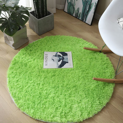 Soft Round Rugs For Bedroom - Plush Round Kids Rugs - Cute Cozy Shaggy Living Room Area Rugs