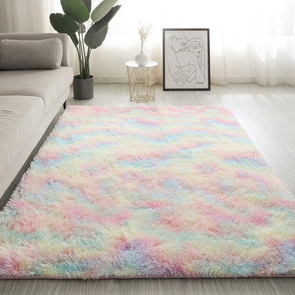 Super Soft Shaggy Area Rugs Plush Tie Dye Kids Room Nursery Rugs For Living Room Bedroom Teen Room Decoration