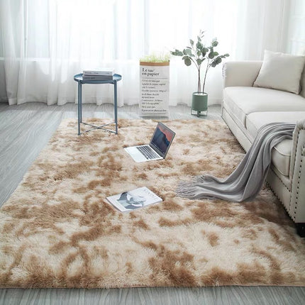 Ultra Soft Fluffy Area Rugs for Bedroom , Shaggy Bedroom Carpet, Living Room Shag Furry Floor Rugs, Non-Slip Tie-Dyed Floor Carpet