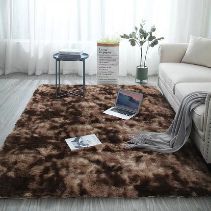 Ultra Soft Fluffy Area Rugs for Bedroom , Shaggy Bedroom Carpet, Living Room Shag Furry Floor Rugs, Non-Slip Tie-Dyed Floor Carpet