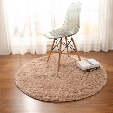 Rugs for Bedroom  Fluffy Round Rug Shag Fuzzy Plush Circle Throw Rug for Nursery Bedroom Home Decor