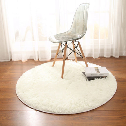 Rugs for Bedroom  Fluffy Round Rug Shag Fuzzy Plush Circle Throw Rug for Nursery Bedroom Home Decor