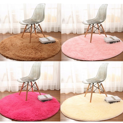 Rugs for Bedroom  Fluffy Round Rug Shag Fuzzy Plush Circle Throw Rug for Nursery Bedroom Home Decor