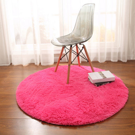 Rugs for Bedroom  Fluffy Round Rug Shag Fuzzy Plush Circle Throw Rug for Nursery Bedroom Home Decor