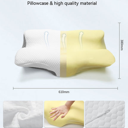 Ergonomic Memory Foam Pillow for Sleeping, Orthopedic Neck Pillow for Side, Back & Stomach Sleepers