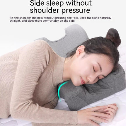 Memory Pillow Neck Pillow Cervical Pillow Ergonomic Memory Foam Pillow for Sleeping-D