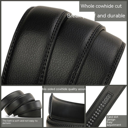 Men's Slide Ratchet Belt Genuine Leather Belts for men