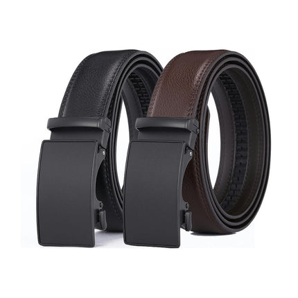 Men's Slide Ratchet Belt Genuine Leather Belts for men