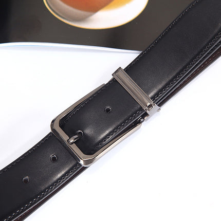 Men's Dress Belt Black Leather Belts for Jeans